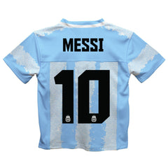 Lionel Messi Argentina National Team Vive La Fete Football Jersey Light Blue sale