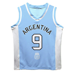 Julián Álvarez Argentina National Team Vive La Fete Mesh Basketball Jersey Light Blue