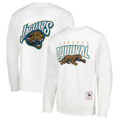 Jacksonville Jaguars Duval Classic Logos Pullover Sweatshirt White