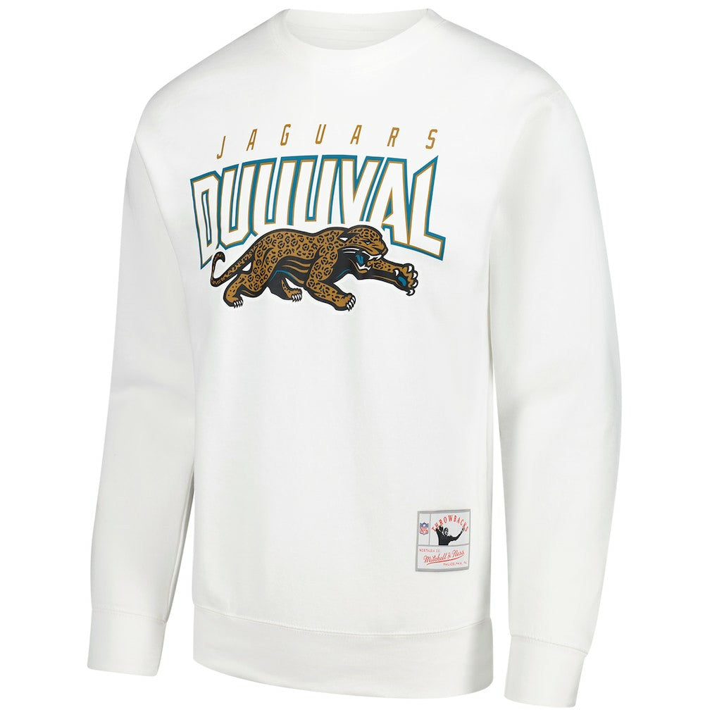 Jacksonville Jaguars Duval Classic Logos Pullover Sweatshirt White