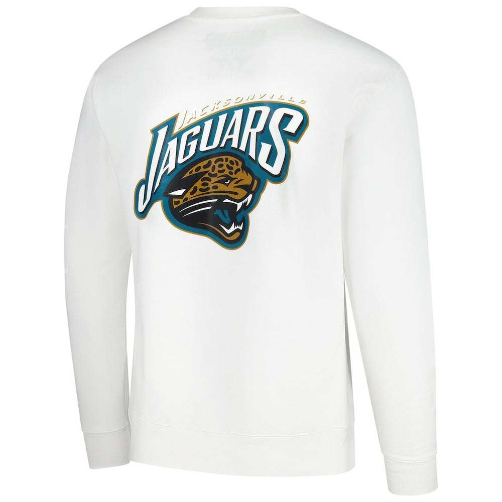Jacksonville Jaguars Duval Classic Logos Pullover Sweatshirt White