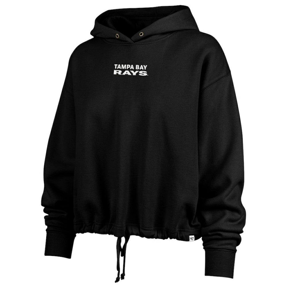 Tampa Bay Rays '47 Women's City Connect Venice Cropped Pullover Hoodie - Black Hoodies
