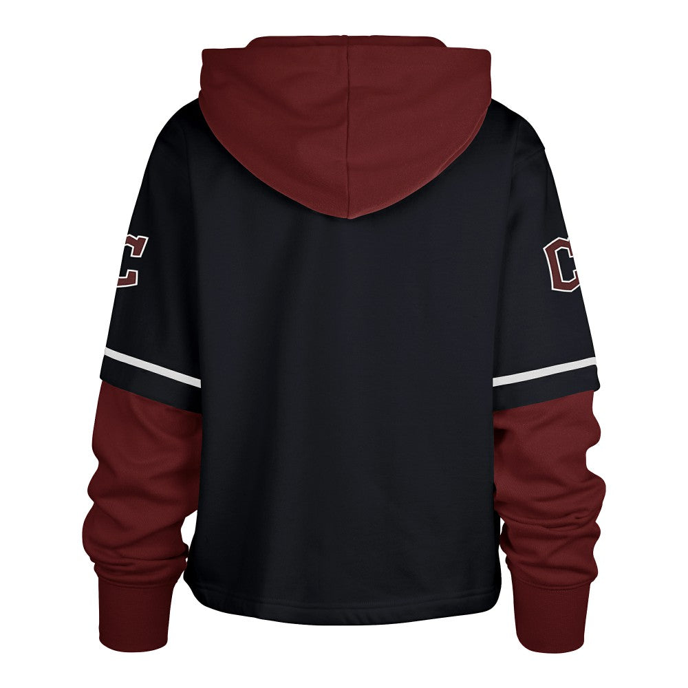 Cleveland Guardians '47 Women's City Connect Shortstop Cropped Pullover Hoodie - Navy Hoodies