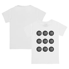Chicago Cubs Tiny Turnip Youth Logo Grid T-Shirt - White T-shirts