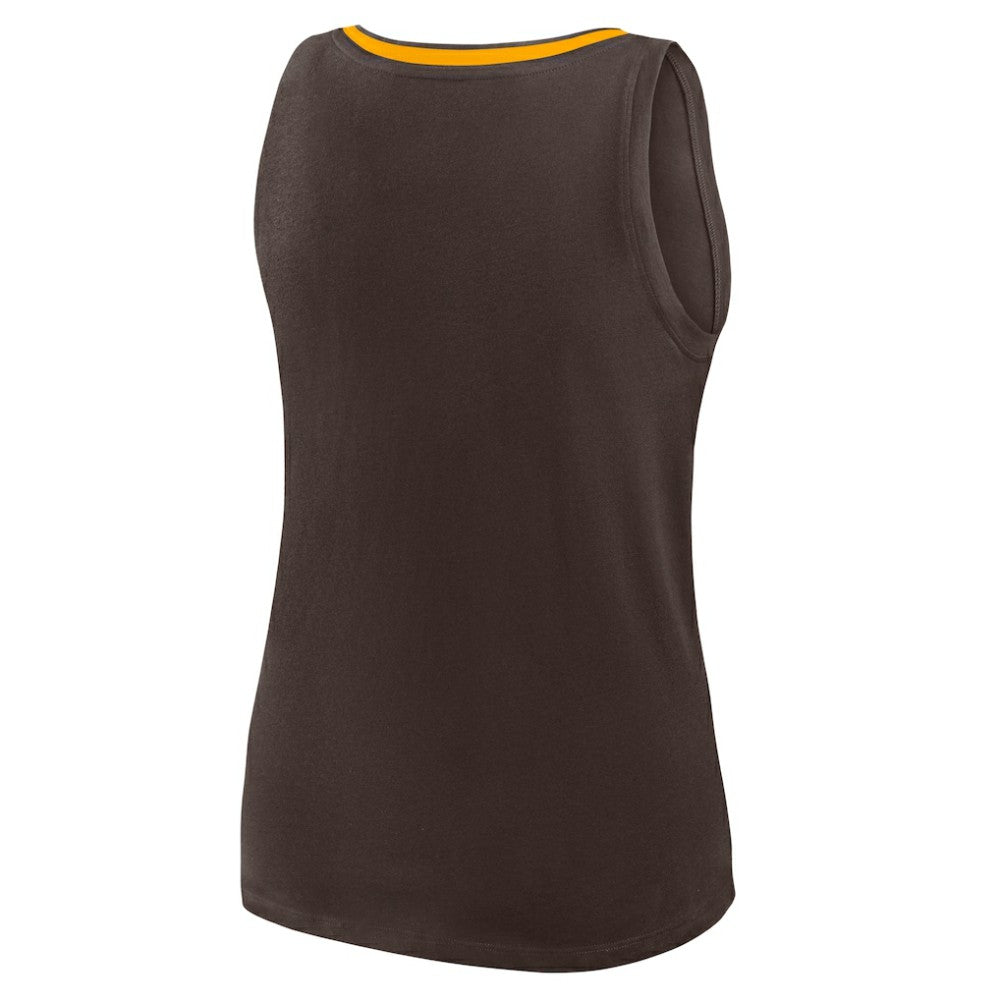 San Diego Padres Women's Plus Sized Stellar Win V-Neck Tank Top - Brown Tanks