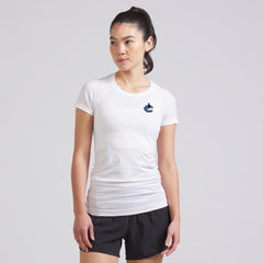 NHL Vancouver Canucks lululemon Women's Swiftly Tech Short-Sleeve Shirt 2.0 - White