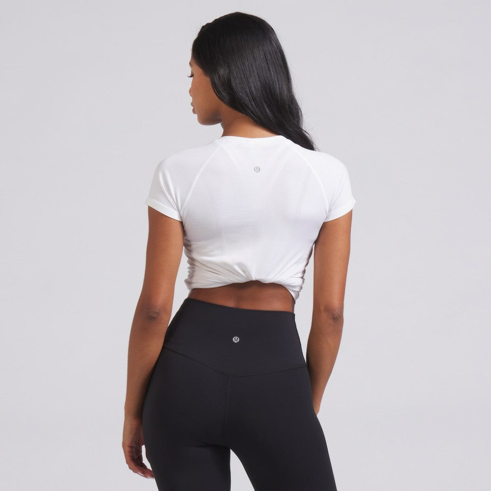 NHL Boston Bruins lululemon Women's Swiftly Tech Short-Sleeve Shirt 2.0 - White