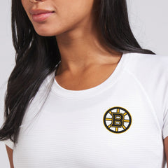 NHL Boston Bruins lululemon Women's Swiftly Tech Short-Sleeve Shirt 2.0 - White