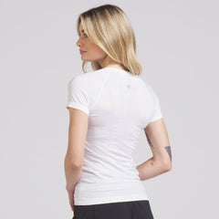 NHL Detroit Red Wings lululemon Women's Swiftly Tech Short-Sleeve Shirt 2.0 - White