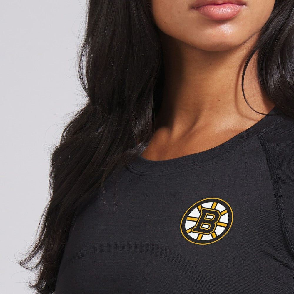 NHL Boston Bruins lululemon Women's Swiftly Tech Short-Sleeve Shirt 2.0 - Black