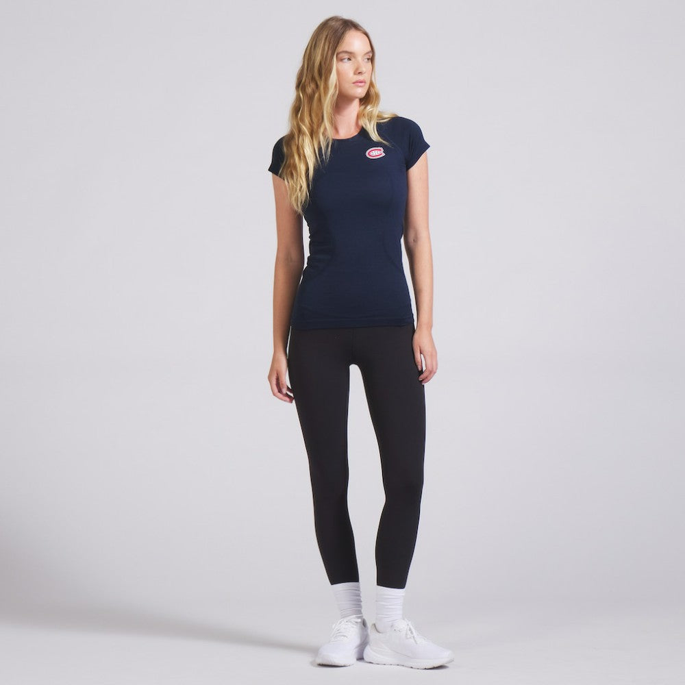 NHL Montreal Canadiens lululemon Women's Swiftly Tech Short-Sleeve Shirt 2.0 - True Navy
