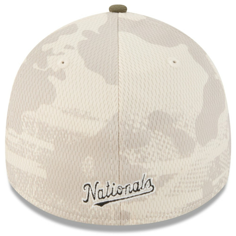 Washington Nationals New Era 2025 Armed Forces Day 39THIRTY Flex Hat - Light Beige/Olive Hats