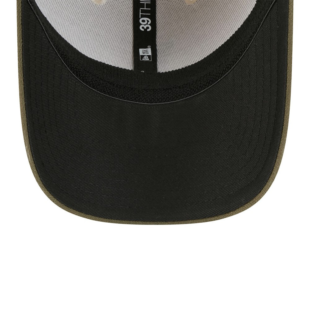 Los Angeles Dodgers New Era 2025 Armed Forces Day 39THIRTY Flex Hat - Light Beige/Olive Hats
