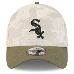 Chicago White Sox New Era 2025 Armed Forces Day 39THIRTY Flex Hat - Light Beige/Olive Hats
