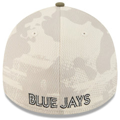 Toronto Blue Jays New Era 2025 Armed Forces Day 39THIRTY Flex Hat - Light Beige/Olive Hats