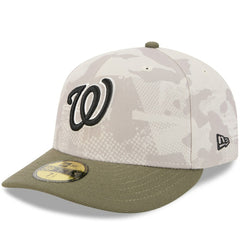 Washington Nationals New Era 2025 Armed Forces Day 59FIFTY Fitted Hat - Light Beige/Olive Hats