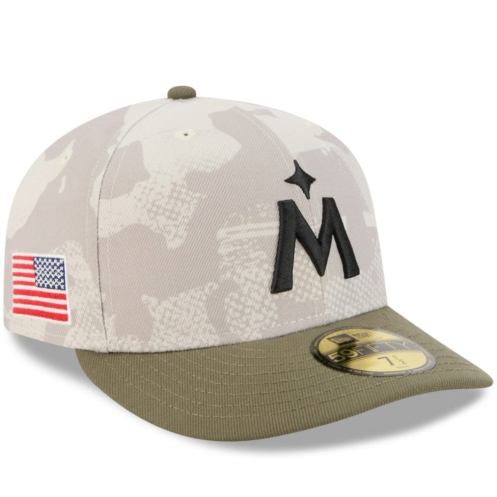 Minnesota Twins New Era 2025 Armed Forces Day 59FIFTY Fitted Hat - Light Beige/Olive Hats