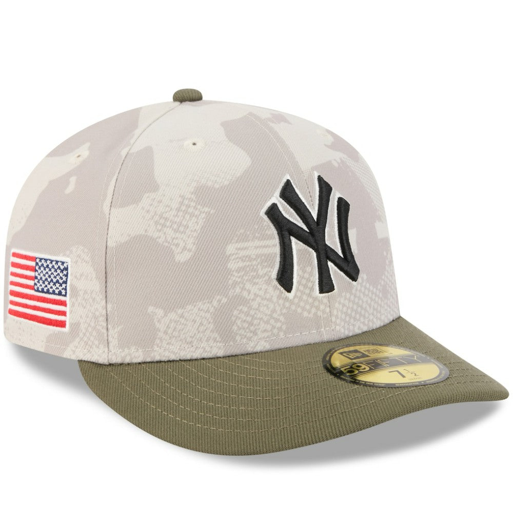 New York Yankees New Era 2025 Armed Forces Day 59FIFTY Fitted Hat - Light Beige/Olive Hats