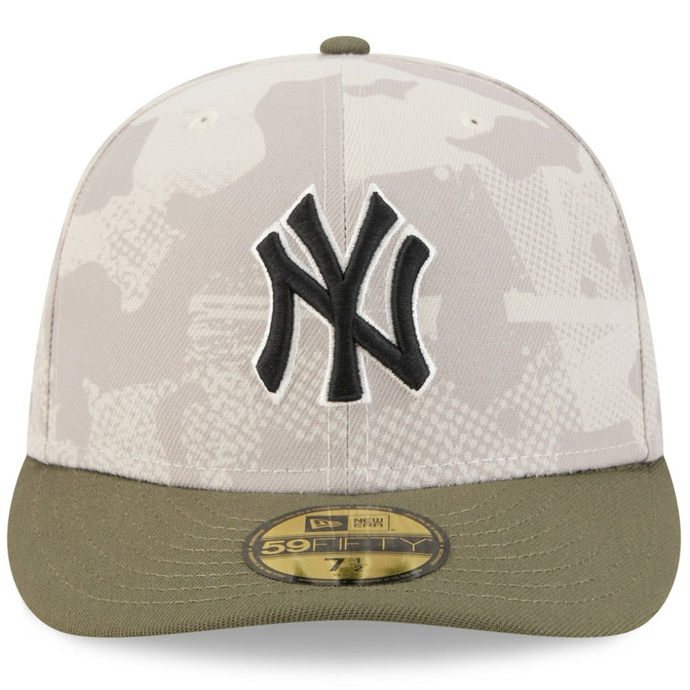 New York Yankees New Era 2025 Armed Forces Day 59FIFTY Fitted Hat - Light Beige/Olive Hats