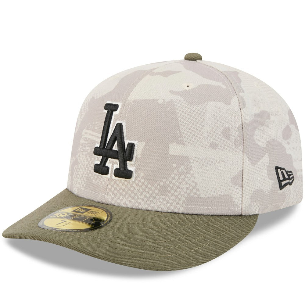 Los Angeles Dodgers New Era 2025 Armed Forces Day 59FIFTY Fitted Hat - Light Beige/Olive Hats