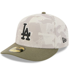 Los Angeles Dodgers New Era 2025 Armed Forces Day 59FIFTY Fitted Hat - Light Beige/Olive Hats