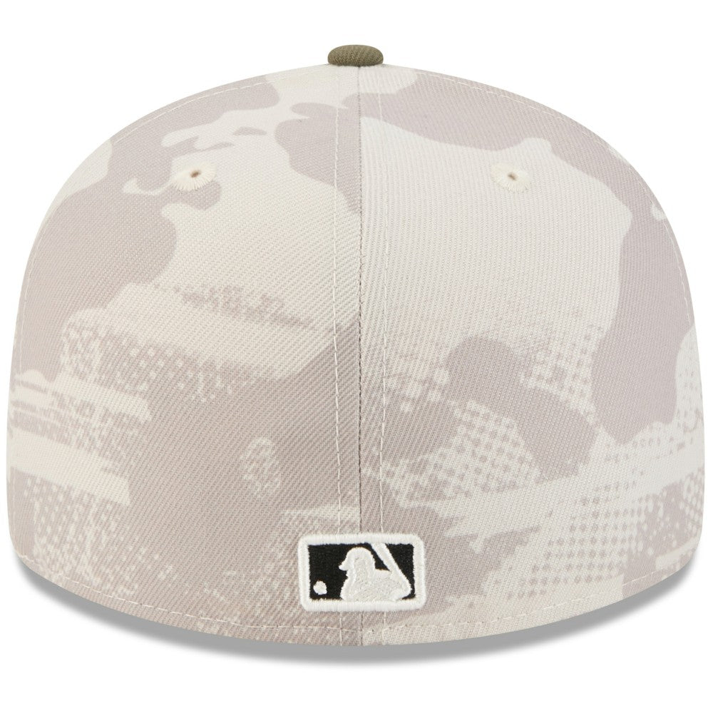 Los Angeles Dodgers New Era 2025 Armed Forces Day 59FIFTY Fitted Hat - Light Beige/Olive Hats