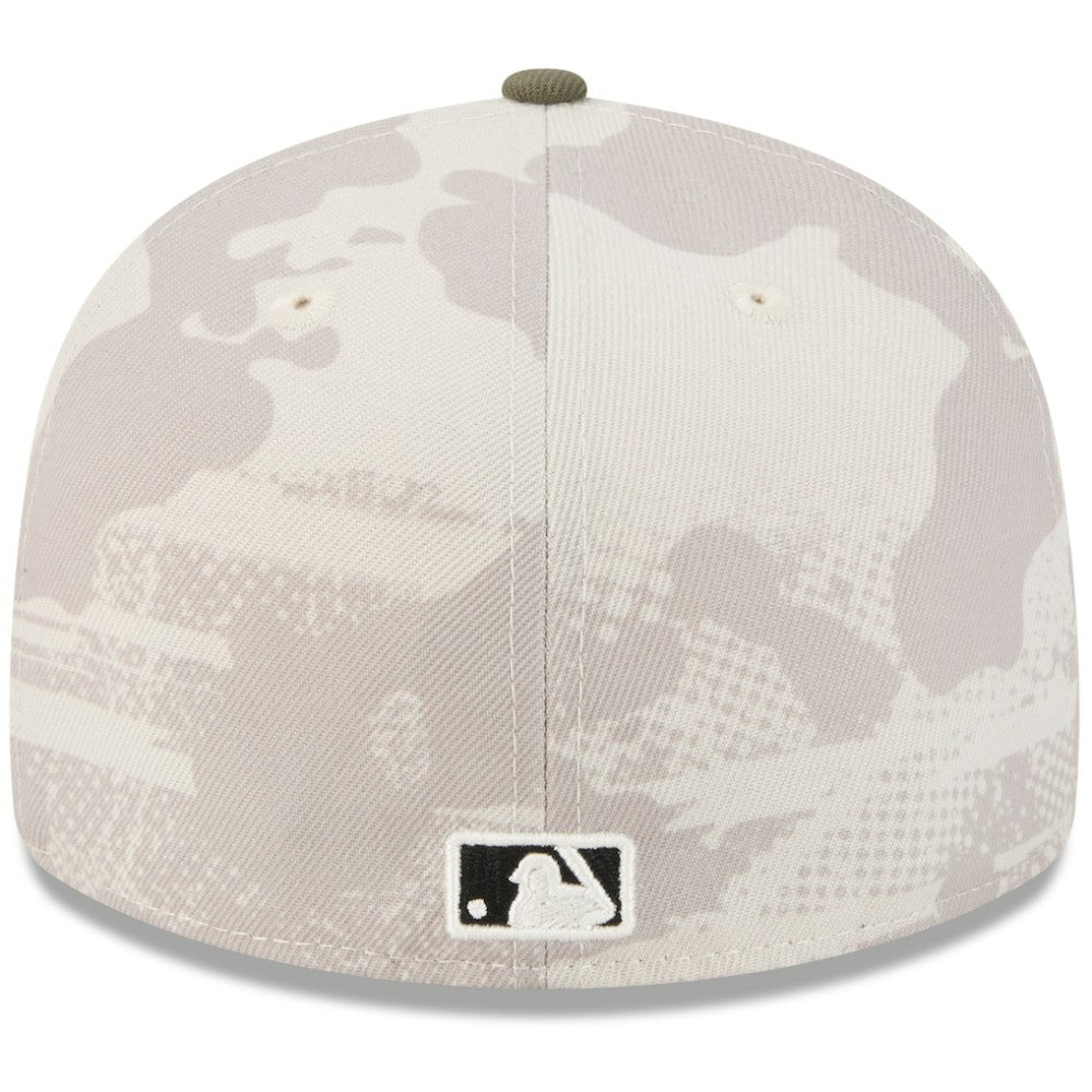 Pittsburgh Pirates New Era 2025 Armed Forces Day 59FIFTY Fitted Hat - Light Beige/Olive Hats