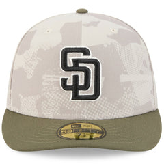 San Diego Padres New Era 2025 Armed Forces Day 59FIFTY Fitted Hat - Light Beige/Olive Hats