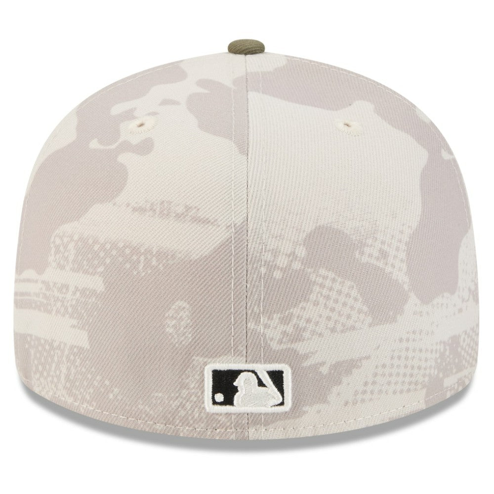 Tampa Bay Rays New Era 2025 Armed Forces Day 59FIFTY Fitted Hat - Light Beige/Olive Hats