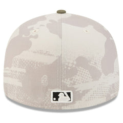 Tampa Bay Rays New Era 2025 Armed Forces Day 59FIFTY Fitted Hat - Light Beige/Olive Hats