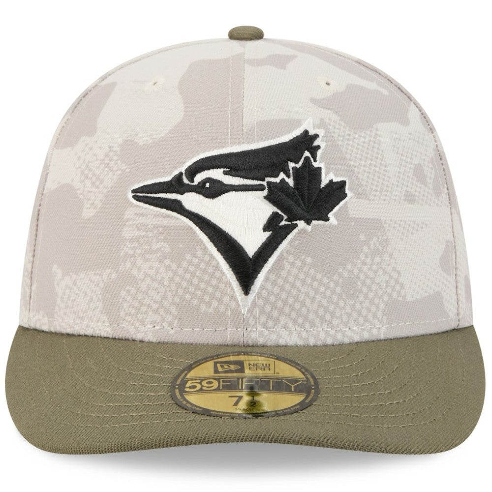 Toronto Blue Jays New Era 2025 Armed Forces Day 59FIFTY Fitted Hat - Light Beige/Olive Hats