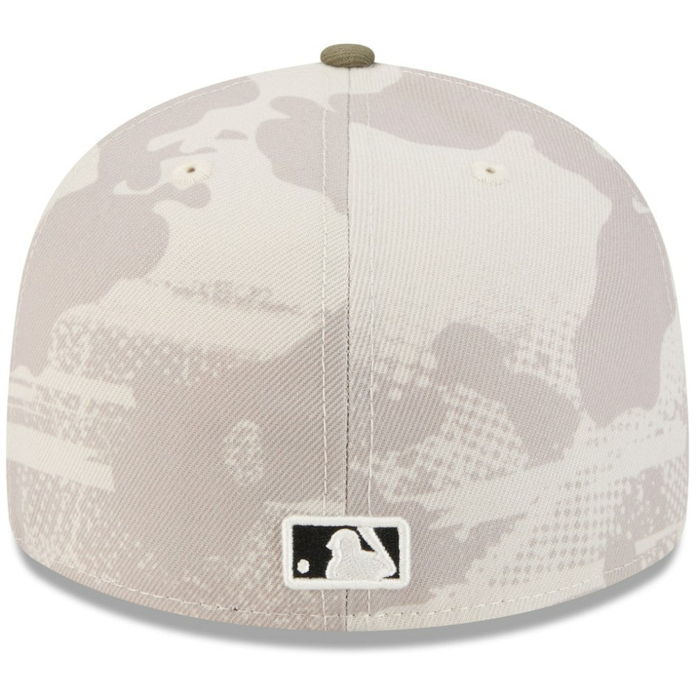 Toronto Blue Jays New Era 2025 Armed Forces Day 59FIFTY Fitted Hat - Light Beige/Olive Hats