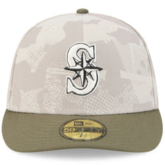 Seattle Mariners New Era 2025 Armed Forces Day 59FIFTY Fitted Hat - Light Beige/Olive Hats