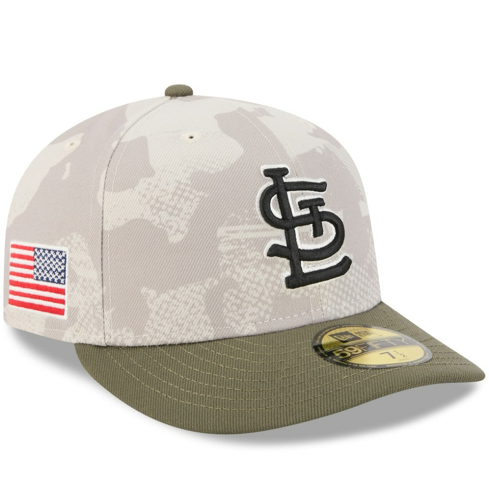 St. Louis Cardinals New Era 2025 Armed Forces Day 59FIFTY Fitted Hat - Light Beige/Olive Hats