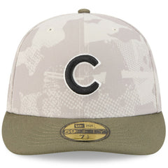 Chicago Cubs New Era 2025 Armed Forces Day 59FIFTY Fitted Hat - Light Beige/Olive Hats