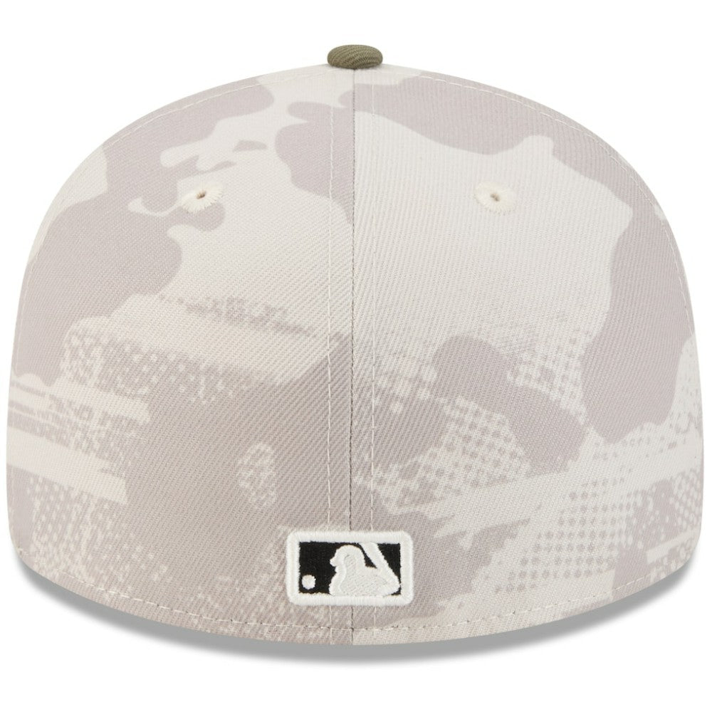 Colorado Rockies New Era 2025 Armed Forces Day 59FIFTY Fitted Hat - Light Beige/Olive Hats