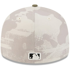 Cincinnati Reds New Era 2025 Armed Forces Day 59FIFTY Fitted Hat - Light Beige/Olive Hats