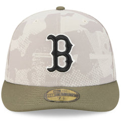 Boston Red Sox New Era 2025 Armed Forces Day 59FIFTY Fitted Hat - Light Beige/Olive Hats