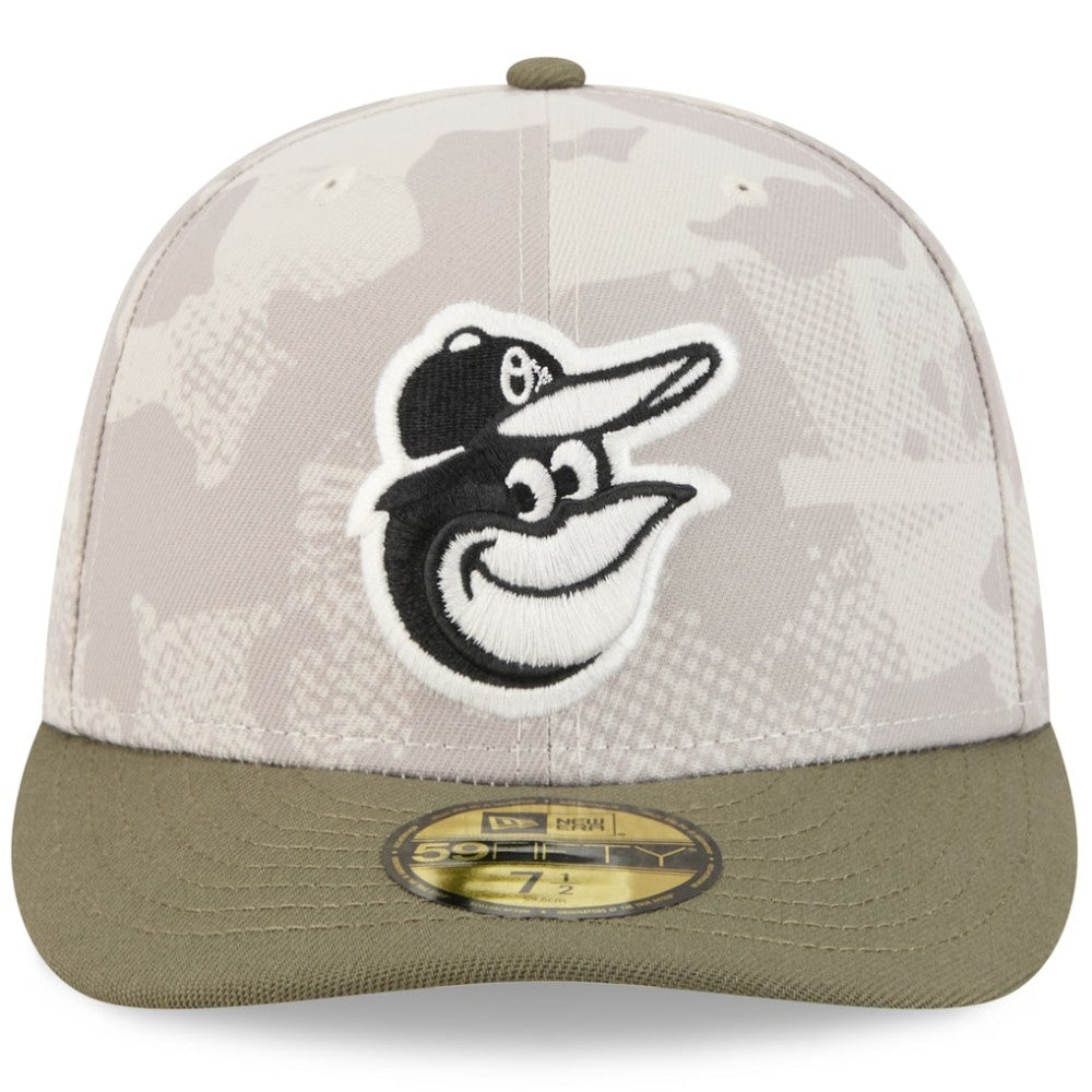 Baltimore Orioles New Era 2025 Armed Forces Day 59FIFTY Fitted Hat - Light Beige/Olive Hats