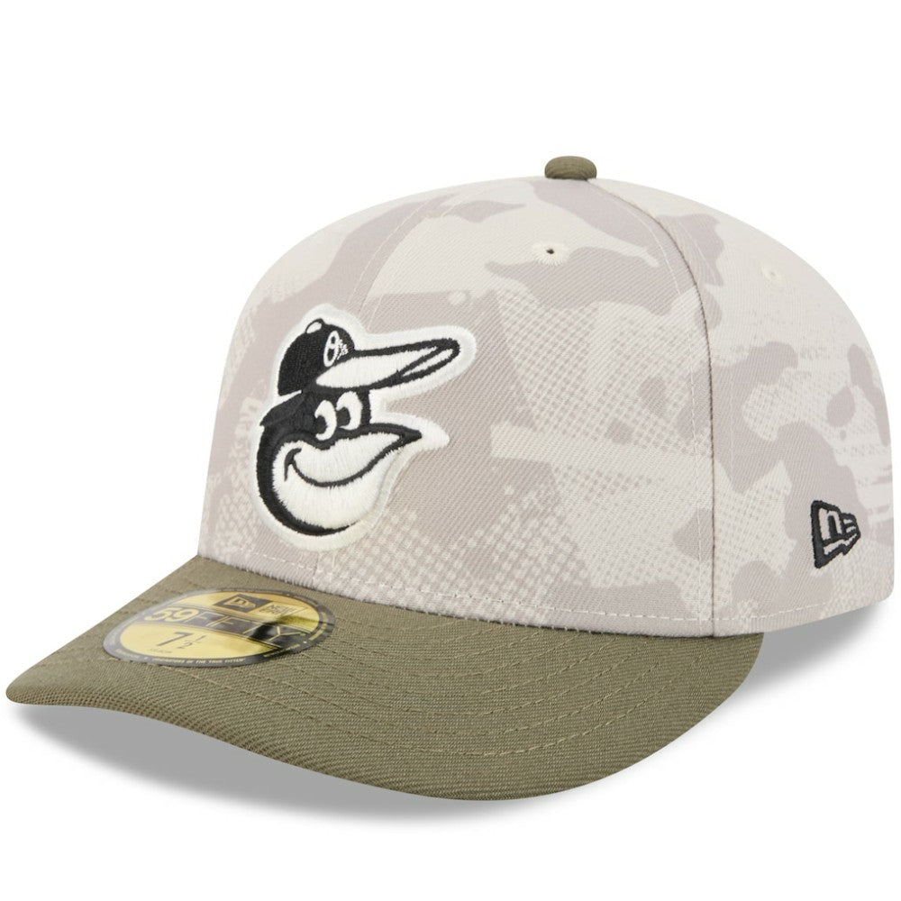 Baltimore Orioles New Era 2025 Armed Forces Day 59FIFTY Fitted Hat - Light Beige/Olive Hats