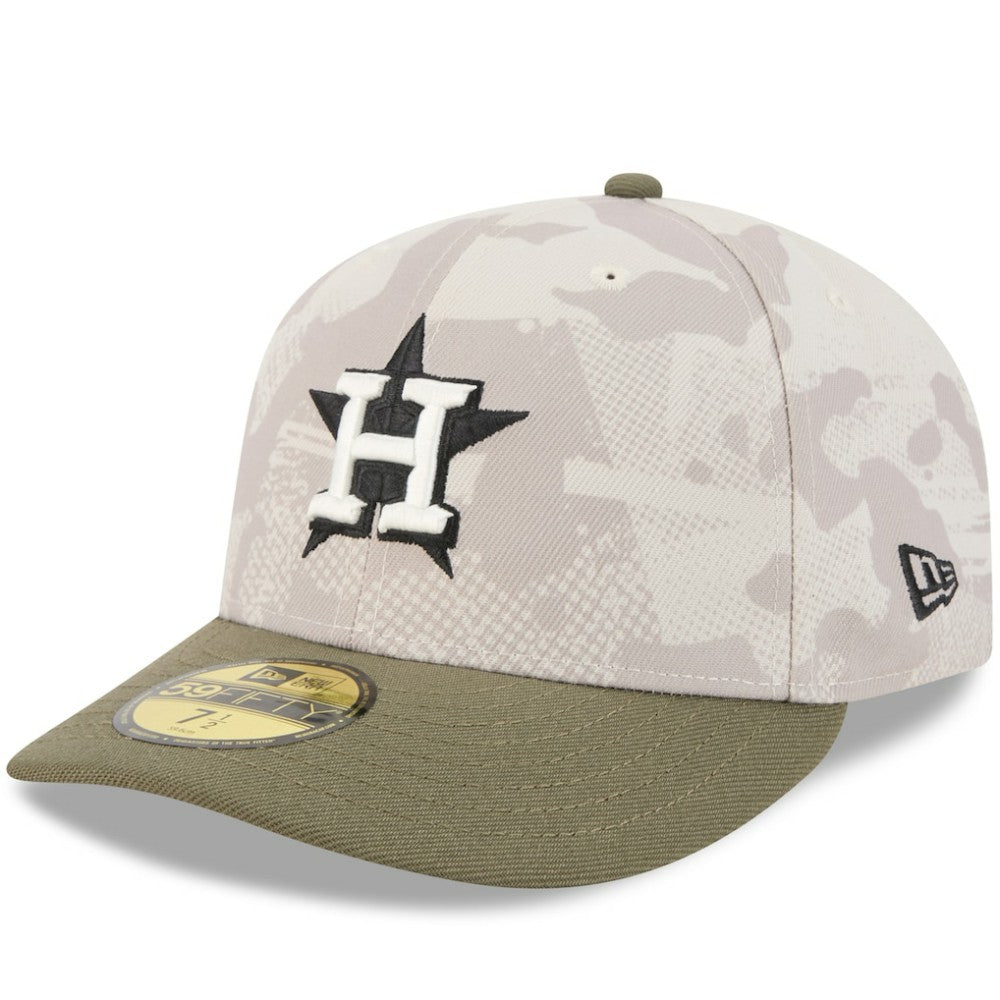 Houston Astros New Era 2025 Armed Forces Day 59FIFTY Fitted Hat - Light Beige/Olive Hats