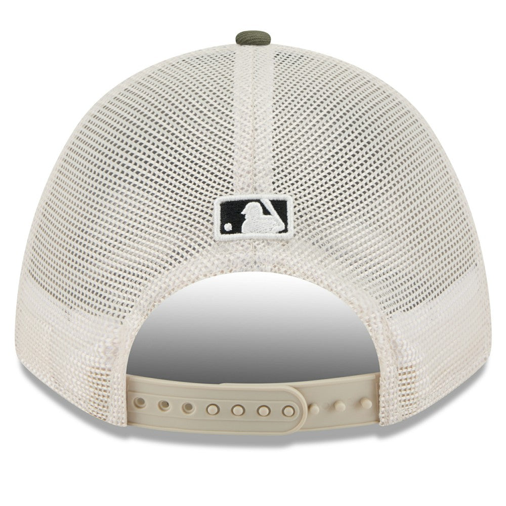 Los Angeles Dodgers New Era 2025 Armed Forces Day 9FORTY M-Crown A-Frame Adjustable Hat - Light Beige/Olive Hats