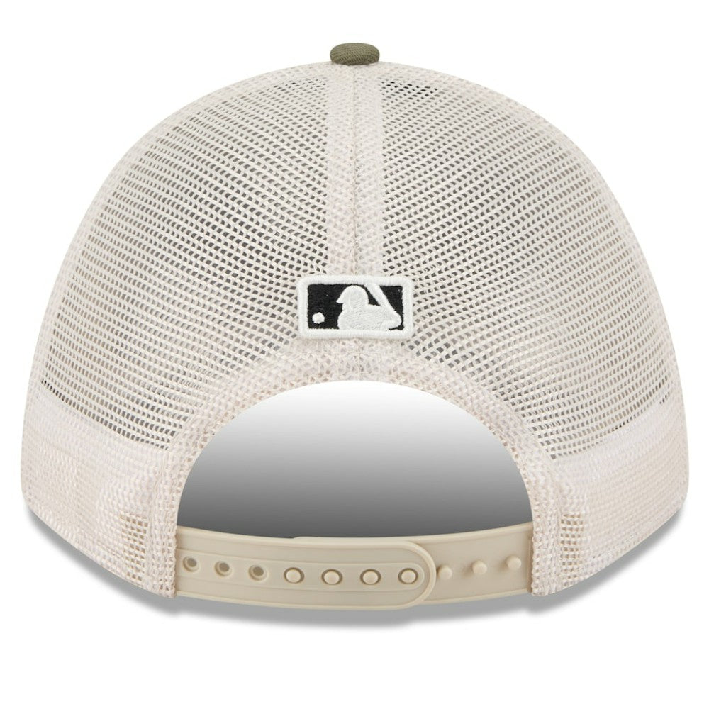 Tampa Bay Rays New Era 2025 Armed Forces Day 9FORTY M-Crown A-Frame Adjustable Hat - Light Beige/Olive Hats