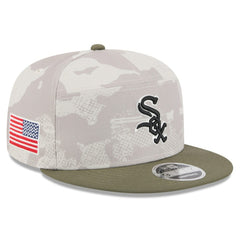 Chicago White Sox New Era 2025 Armed Forces Day Split Panel 9FIFTY Snapback Hat - Light Beige/Olive Hats
