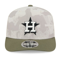 Houston Astros New Era 2025 Armed Forces Day 9SEVENTY Stretch-Snap Hat - Light Beige/Olive Hats