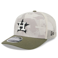 Houston Astros New Era 2025 Armed Forces Day 9SEVENTY Stretch-Snap Hat - Light Beige/Olive Hats