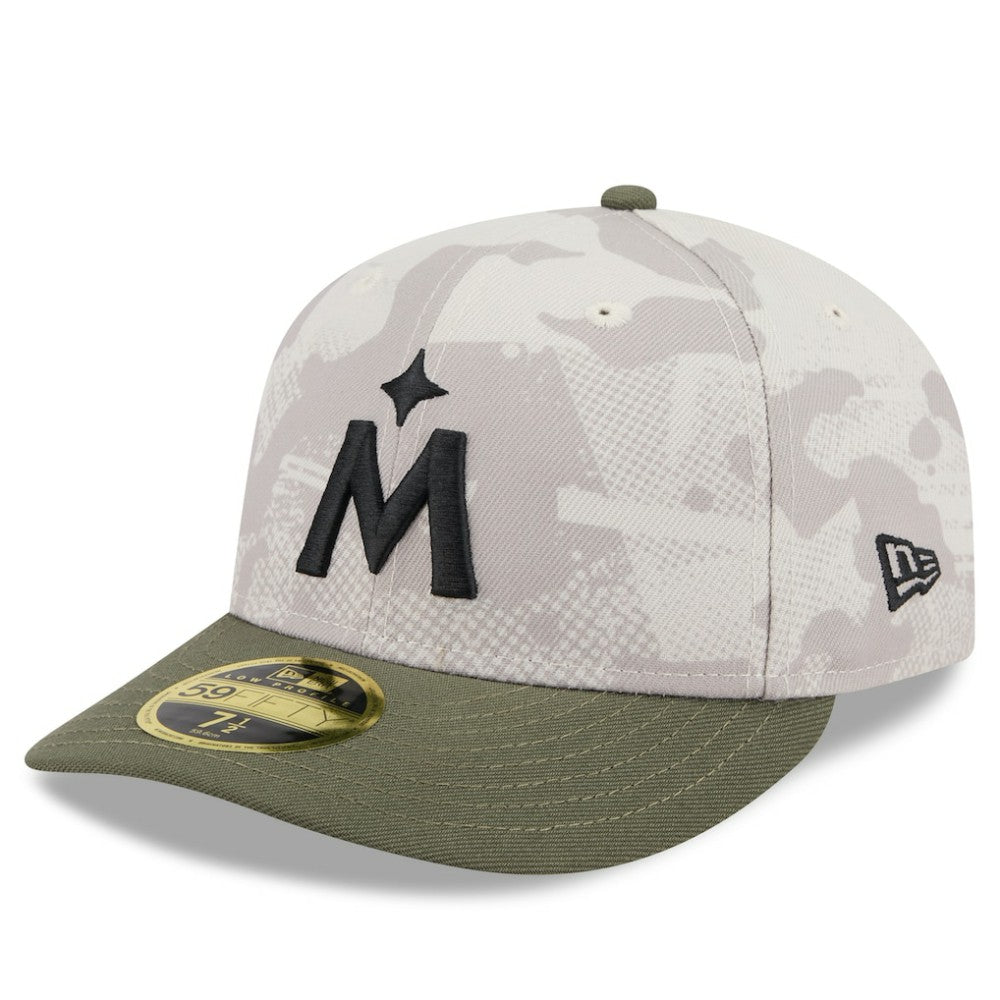 Minnesota Twins New Era 2025 Armed Forces Day Low Profile 59FIFTY Fitted Hat - Light Beige/Olive Hats