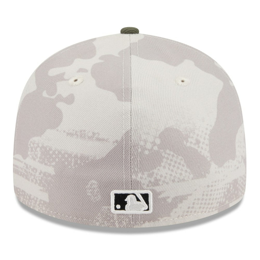 Minnesota Twins New Era 2025 Armed Forces Day Low Profile 59FIFTY Fitted Hat - Light Beige/Olive Hats
