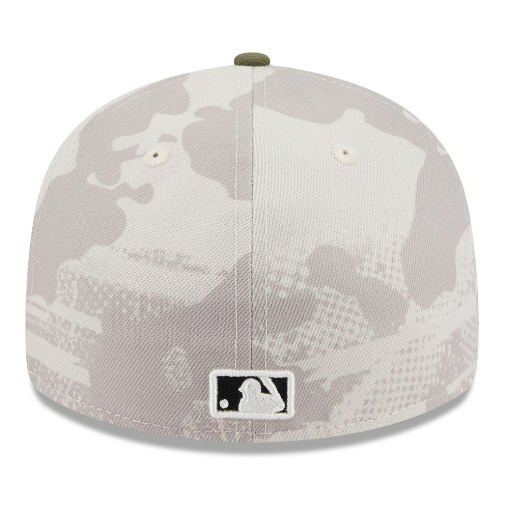 San Diego Padres New Era 2025 Armed Forces Day Low Profile 59FIFTY Fitted Hat - Light Beige/Olive Hats
