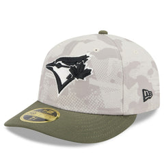 Toronto Blue Jays New Era 2025 Armed Forces Day Low Profile 59FIFTY Fitted Hat - Light Beige/Olive Hats